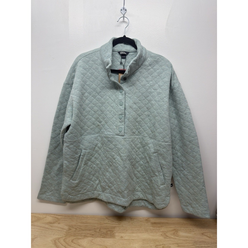 Eddie Bauer Women's XL Quilted Pullover – Soft Sage‎ Green/Blue Sweatshirt #51